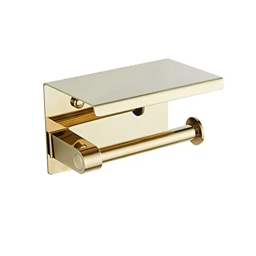 BGL Toilettenpapierhalter, 304 Edelstahl, Wandrollenpapierhalter für Hoteldekoration (Gold)