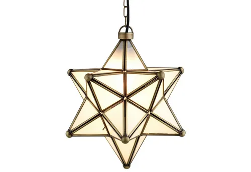 Marrakesch Orient & Mediterran Interior Bghina Hängeleuchte - Skandinavische Pendelleuchte in Weiß, handgefertigt aus Metall, ideal für stimmungsvolle Beleuchtung in Ihrem Zuhause.