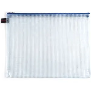 Foldersys Reißverschlussbeutel 40402-40, A4, blau / transparent, aus PVC, 1 Fach