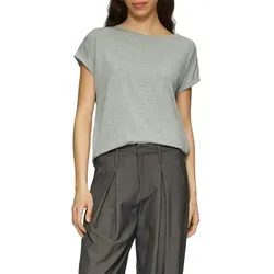 QS Kurzarmshirt mit Ärmelaufschlag grau S (36)