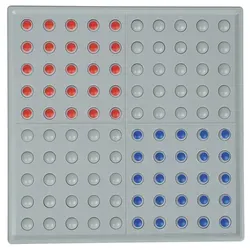 Abaco 100 tricolor rot / blau - Multisensorische Rechenhilfe für Grundschulkinder, macht Mathematik greifbar durch dreifarbige Drehkugeln – ideal für den spielerischen Zugang zu Zahlen.