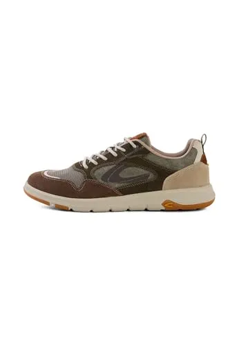 camel active Herren Leichte Sneaker aus Leder und Textil Khaki - Moderne Sneaker aus Leder und Textil mit flexibler Schnürung für optimalen Sitz. Die extra leichte Sohle sorgt für hohen Tragekomfort, ideal für den aktiven Alltag.