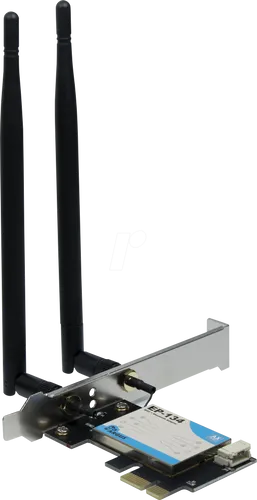 Inter-Tech Wi-Fi 6 PCIe Adapter EP-134 mit Antenne und Bluetooth 5.2 - Netzwerkkarten: PCIe Adapter mit WiFi 6 und Bluetooth 5.2 für blitzschnelle Verbindungen bis zu 1800Mbps, perfekt für Gaming und Streaming.