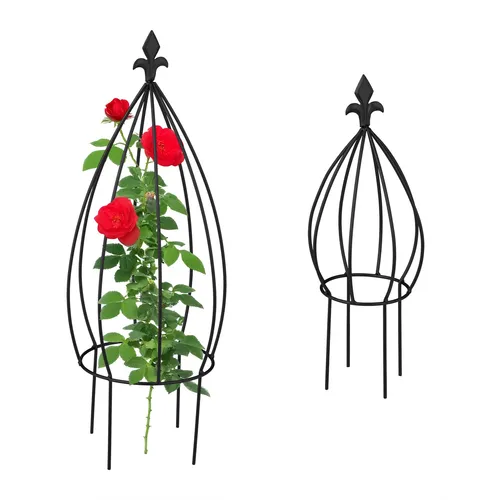 Rankhilfe Obelisk Pflanzenstütze Rosenturm Rankgerüst Pflanzenstütze 2er Set