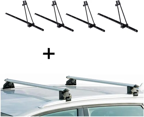 4x Fahrradträger ORION + Relingträger CRV107A kompatibel mit für Lexus NX 5 Türer ab 2015