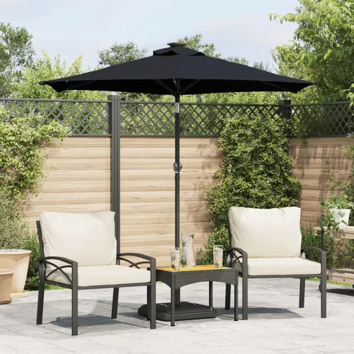 Maison Exclusive Sonnenschirm mit Stahlmast Schwarz 225x225x212 cm
