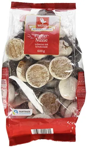Weiss Pfeffernüsse mit Zartbitterschokolade 600g