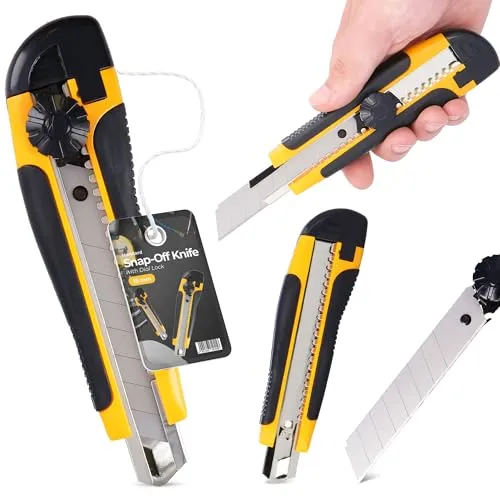 Cuttermesser 18 mm Teppichmesser Paketmesser Kartonmesser Cutter Metallmesser Folienmesser Universalmesser Abbrechmesser