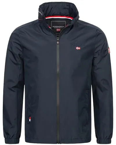 Geographical Norway Herren Übergangsjacke Navy, Größe S - Leichte und wasserabweisende Übergangsjacke mit ergonomischem Schnitt. Ideal für wechselhaftes Wetter – ausgestattet mit zwei seitlichen Taschen und einem hohen Tragekomfort.