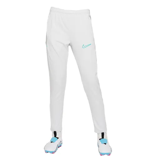 Nike Academy25 Big Kids Dri Fit Trainingshose - Weiß - Stylische Fußballhose mit schweißableitender Dri FIT Technologie für optimalen Tragekomfort. Mesh Seiteneinsätze und Reißverschlüsse an den Bündchen ermöglichen einfaches An- und Ausziehen.