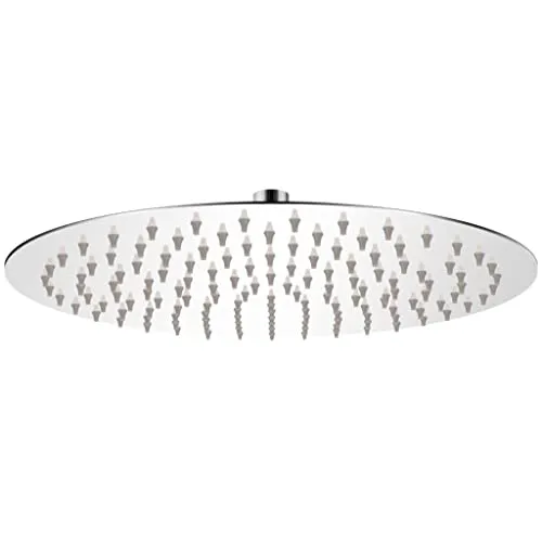vidaXL Regenbrause Edelstahl 30 cm Rund - Kopfbrause aus Edelstahl mit 140 Silikondüsen für ein entspannendes Duscherlebnis. Anti-Kalk-Düsen und drehbares Gelenk für optimale Sprühwinkel. Ideal für moderne Bäder.