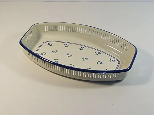 Emaille Brotkörbchen mit Blümchen