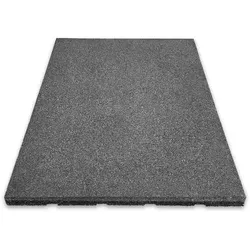 FLOORDIREKT Outdoor-Bodenplatte Fallschutzmatte Play Protect, Bodenschutzmatte mit Drainage 2,5cm dick, individuell kombinierbar, Grau, 50x50cm - Grau