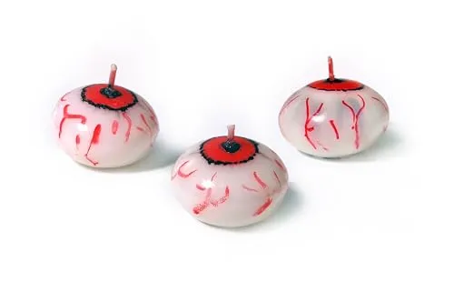 PartyDeco Auge Form schwimmende Kerze Set Halloween Dekoration Tisch Laterne Tealight Warmers