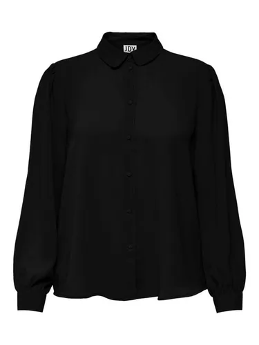 JDY Langarmbluse Brooke in Schwarz XXL (44) - Klassische Langarmbluse mit Bubikragen, ideal für jeden Anlass. Aus hochwertigem Material gefertigt, bietet sie einen lockeren Sitz und ist pflegeleicht.
