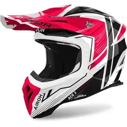 Airoh Aviator Ace 2 Engine Motocross Helm XL - Motorradhelm in schwarz-weiss-rot mit ASN für verbesserten Schutz und AEFR für schnelles Abnehmen im Notfall, ideal für anspruchsvolle Fahrer.