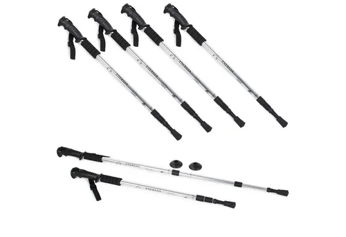 Nordic Walking Teleskop Wanderstöcke Antischock 64-135 cm - Trekking- & Wanderstöcke mit auswechselbaren Spitzen und ergonomischem Griff, ideal für komfortables Wandern und optimale Dämpfung.