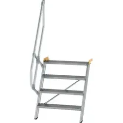 Alutreppe 4 Stufen mit einseitigem Handlauf von Günzburger