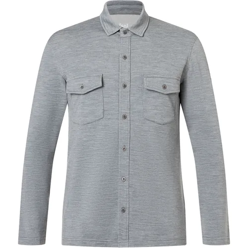Super.Natural M Adventure Shirt cashmere grey melange (55F) M - Vielseitig & Bequem - Das M Adventure Shirt von Super.Natural bietet höchsten Tragekomfort durch das innovative WOOL SUPER BRUSH Material. Ideal für aktive Männer, perfekt für Outdoor-Aktivitäten und den Alltag.