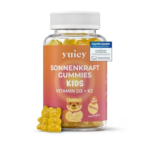 yuicy® Vitamin D3 K2 Kinder Gummies - Sonnenkraft Vitamin Gummibärchen