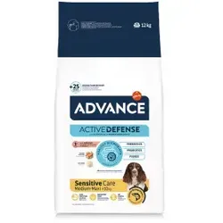 ADVANCE Sensitive Trockenfutter Hund 12 kg - Hochverdauliches Fischprotein - Hundefutter mit leichtverdaulichem Lachs als Proteinquelle, ohne Ei, Soja und Weizengluten. Fördert die Darmflora und stärkt das Immunsystem.