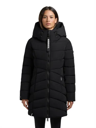 khujo Steppmantel DIER Winterjacke Schwarz XS - Stylische Steppjacke für den Winter, aus hochwertigem Nylon gefertigt, bietet optimalen Tragekomfort und ist ideal für kalte Tage.