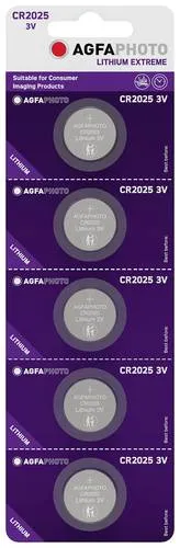 AgfaPhoto Knopfzelle CR 2025 3V 5 St. Lithium