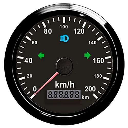 ELING GPS Tacho 200 km/h - Präziser Auto- und Motorradgeschwindigkeitsmesser - Auto-Geschwindigkeitsmesser mit 85mm Durchmesser, wasserdicht und mit OverSpeed Buzzer Alarm für präzise Geschwindigkeitsmessung und Sicherheit auf der Straße.