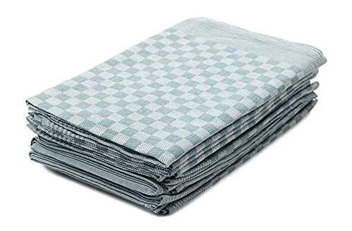 Hometex Premium Textiles 10er Set Zwirn Geschirrtücher | Grubentücher in extra Dicker Qualität - 220 g/m² | 100% Baumwolle sehr saugfähig | ÖKO-TEX 100 Standard | 50 x 70cm Aqua