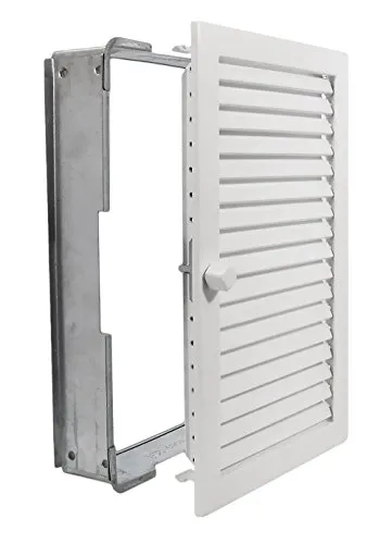 Warmluftgitter Hochkant WGHK 2335 W Weiss 230 x 350mm - Abzüge, Gitter & Belüftungen – Hochwertiges Stahlblech, pulverbeschichtet, mit regulierbaren Lamellen für optimale Luftzirkulation und Temperaturbeständigkeit.