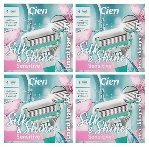 Cien Silk & Shine Sensitive Rasierklingen, 4 Stück, neu
