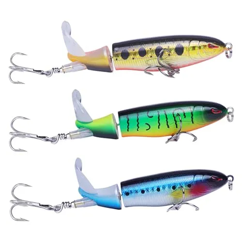 Stück Bionischer Angelköde, Köder, Rotierenden Schwanz, Bionischer Angelhaken, Kunstköder, Angelköder, 11cm 15g Kunstköder für Süßwasser, Salzwas Serbarsch Köderusw (6 Haken) 3