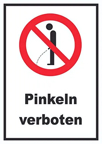 HB-Druck Pinkeln verboten Schild A6 (105x148mm)