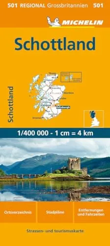 Michelin Schottland: Straßen- und Tourismuskarte 1:400 000 (MICHELIN Regionalkarten)