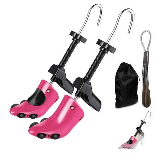 CuteHome Paar High Heel Schuhspanner, 2 Wege Schuhdehner für Damen, erweitert Länge und Breite der Schuh,Rot(EU Größe 34-41)