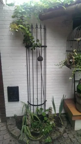 KUHEIGA Rankhilfe Höhe 180cm Blumenwand 10mm Eisen Rankgerüst Schwarz