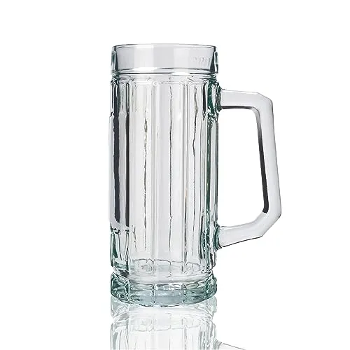 Stölzle Oberglas Bierkrug Gambrinus / 6er Set Bierkrüge 0,5 Liter/Stabiler Bier Krug/Biergläser 0,5 Liter aus Soda Lime Glas/Bierseidel 0,5l Spülmaschinengeeignet