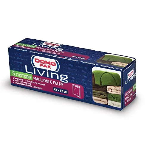 DOMOPAK Domo Pak Living - Pullover- und Sweatshirthüllen 43 x 50 cm - 5 Hüllen