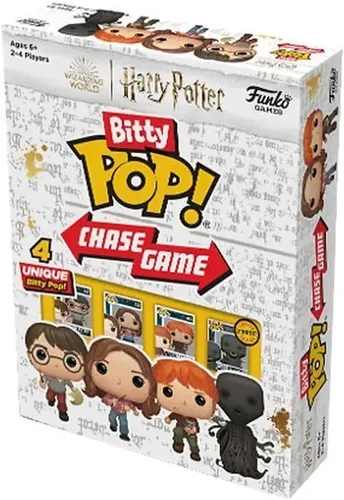 Funko Bitty Pop! Chase Game: Harry Potter - Gesellschaftsspiel für 2-4 Spieler ab 6 Jahren, mit 4 exklusiven Bitty Pop Figuren! Sammeln Sie Karten der gewinnenden Figuren und nutzen Sie Spezialfähigkeiten für strategische Vorteile!