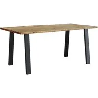 vidaXL Esstisch 150x90 cm aus massivem Akazienholz - Esstisch aus robustem, massivem Akazienholz mit stabilen Metall-Beinen, ideal für dein Esszimmer oder deine Küche. Perfekt für gesellige Abende und stilvolle Deko.