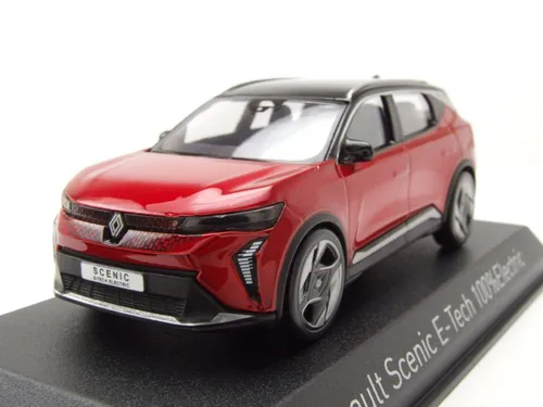 NOREV 1:43 Renault Scenic E-Tech 100% Electric 2024 Flame Red and Black - Modellbau im Maßstab 1:43, detailgetreues Elektrofahrzeug in auffälligem Flame Red und Black für Sammler und Liebhaber.
