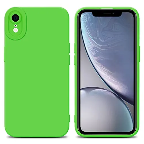 Cadorabo Hülle kompatibel mit Apple iPhone XR Schutzhülle TPU Silikon Case Liquid Design mit Kameraschutz Slim Kratzfest Weiche Gummi mit Rundumschutz Case Hülle für iPhone XR in Grün