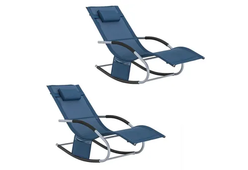 SoBuy OGS28-NBx2 Sonnenliege für 2 Personen – Wetterfester Liegestuhl mit Kopfkissen - Entspannen Sie im Freien mit dieser ergonomischen Sonnenliege für 2 Personen. Wetterfest, robust bis 150 kg und mit praktischen Seitentaschen – ideal für Garten, Balkon oder Camping.