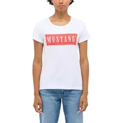 MUSTANG Kurzarmshirt Damen Style Alma weiß XL (46/48)