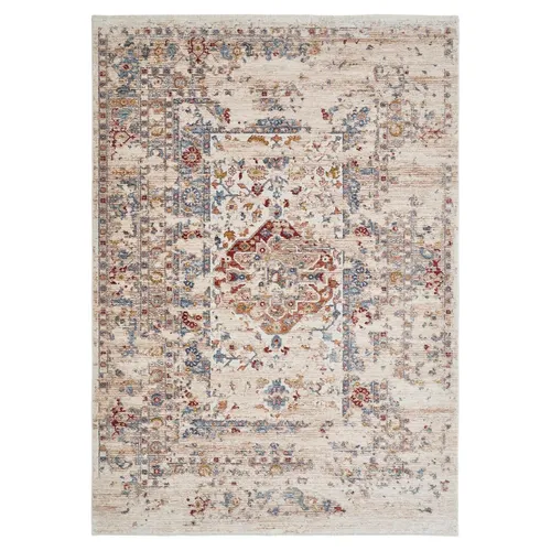 LUXOR living Teppich TAROC, 80 x 160 cm, Blau in beige von Luxor-Reinkemeier
