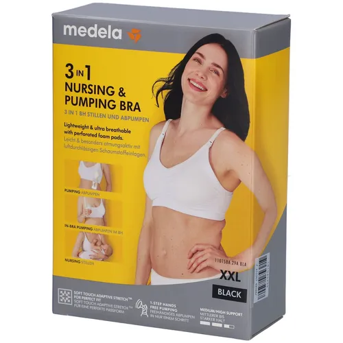 Produktbild medela 3-in-1 Still- und Abpump-BH schwarz, Gr. XXL