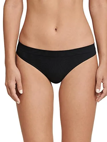 Schiesser Damen Sport Thong Thermounterwäsche - Unterteil, Schwarz (Schwarz 000), 46 (Herstellergröße: 046)