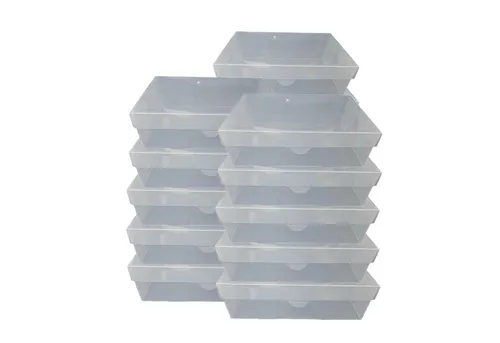 Dynasun Schuhbox Schuhbox PP437 (15 St), Aufbewahrungsbox Stapelbare faltbare Schuh und Stiefelbox Damen Herren