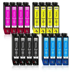 16er Pack Druckerpatronen 502 502XL für Epson XP-5100 - Hochwertige und kompatible Druckerpatronen für den Epson XP-5100. Ideal für gestochen scharfe Texte und lebendige Bilder, bieten sie eine hohe Reichweite und sind perfekt für den täglichen Einsatz.