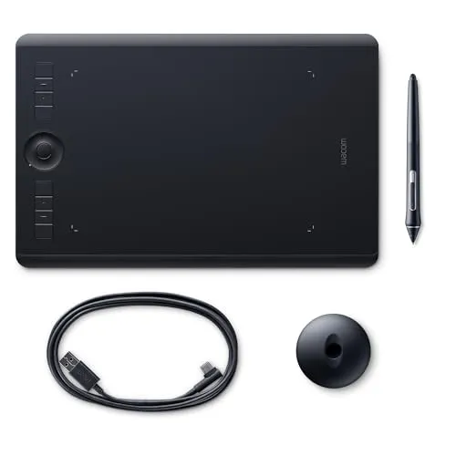 Wacom Intuos Pro M - Grafiktablett mit Pro Pen 2, 8192 Druckstufen, Touch-Funktion und individuell programmierbaren ExpressKeys für kreatives Arbeiten